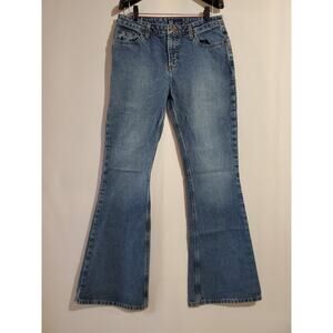 SO Vintage Y2K Flare Medium Wash High Rise Jeans Womens Junior Size 7 Long